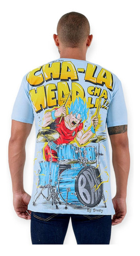 Camiseta Algodón Goku Bateria Chala Head Chala