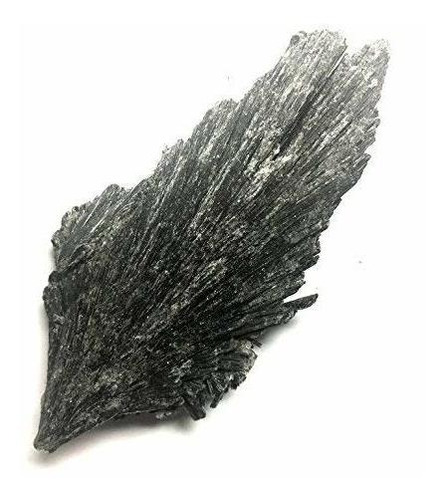 Pieza De Colección De Cristal Zentron Áspero Negro Kyanite