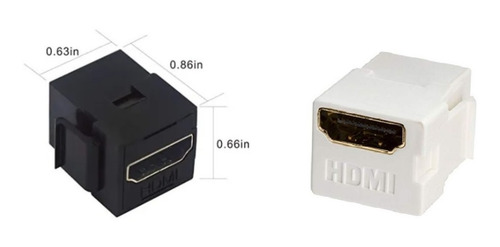 Kadaptador Hdmi 2.0 F/f - Kit 4 Pçs Branco Ou Preto
