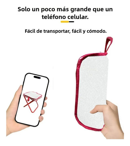 Silla De Camping Plegable Portátil Taburete Pesca O Playa