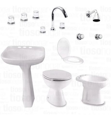 Juego De Baño Combo De Sanitarios Roca Capea Griferia Oferta