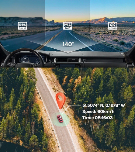 Camera Veicular Automotiva Xiaomi 70mai A800 4k Dual + 128gb