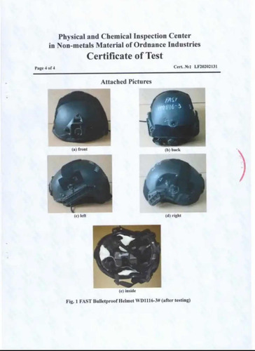 Casco Balistico Kevlar Nivel Iii A Corte Fast