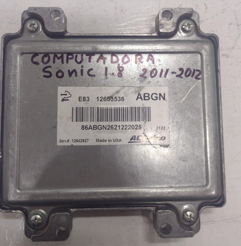 R464 Computadora Chevrolet Sonic 1.8 11-12 129653536 (Usado)