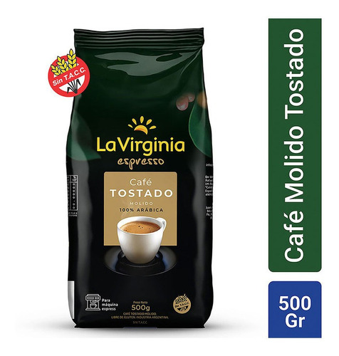 La Virginia Espresso Cafe Tostado Molido X 500 Gr