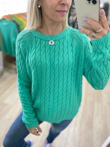 Sweater Trenzado Ancho Mujer The Big Shop