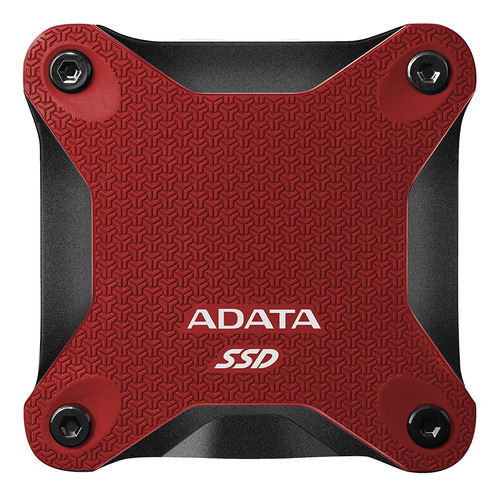 Disco sólido externo Adata ASD600Q-480GU31-C 480GB rojo