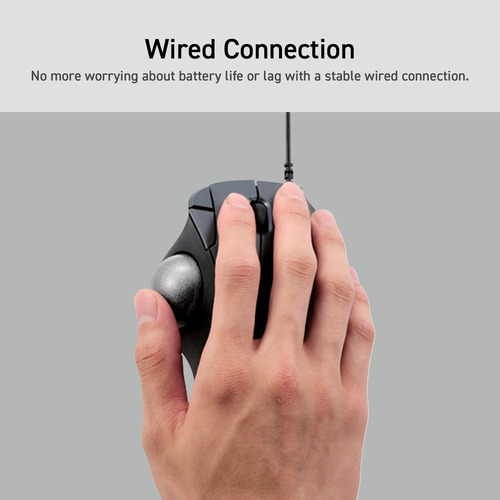 Conexão Usb-a Com Fio Trackball Elecom Ist Preta (m-it11urb)