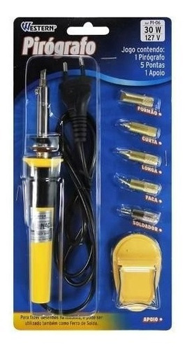 Pirografo 30watts/127volts Várias Pontas (serve Como Ferro)
