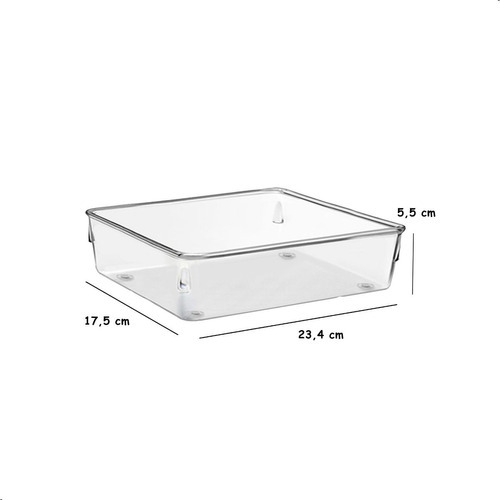 Kit 21 Organizador Multiuso Modular Gavetas Acrílico Cristal