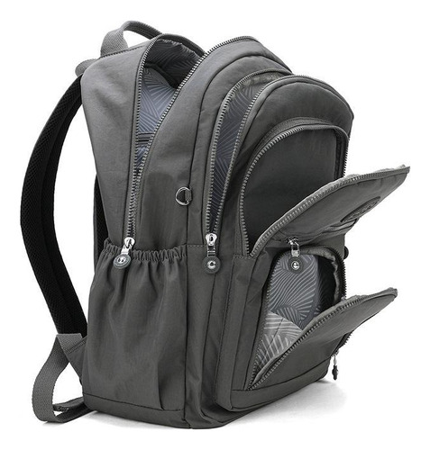 Mochila Notebook Tactel Impermeável Escola Viagem Trabalho Cor Preto