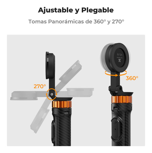 Trípode K&f De 63'' Magnético Para Smartphones Y Palo Selfie