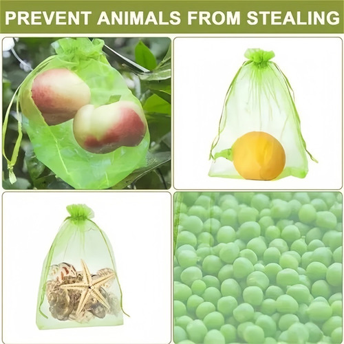 100 Bolsas De Malla De Gasa Para Proteger Las Frutas,20x30cm
