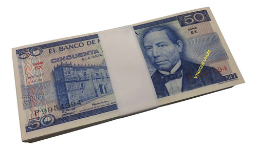 100 Billetes 50 Pesos Juarez Urna Zapoteca Sin Circular