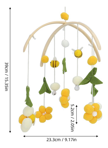 Cuna Móvil Con Forma De Abeja Para Bebé, Diseño De Flores, H