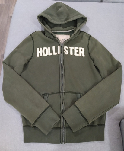 Sudadera Hollister 100%original Talla M Verde Militar 