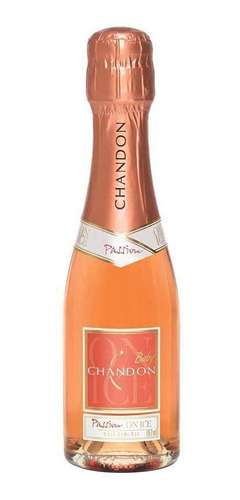 Mini Espumante Chandon Baby Passion Rosé Demi-sec 187ml