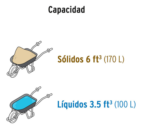 Carretilla 6ft3 Imponchable, Bastidor, Truper Expert 100417 Naranja