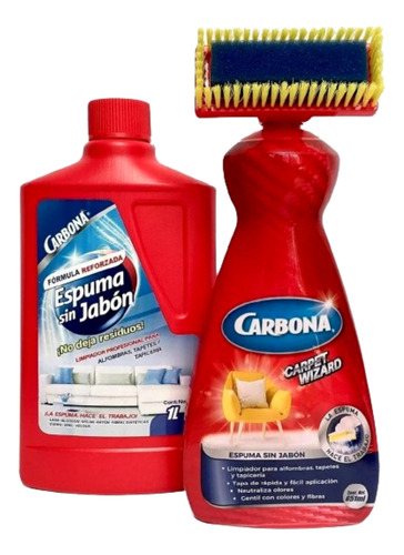 Espuma Sin Jabón Carbona (cepillo) + Refill 1 Lt 651 Ml Pack