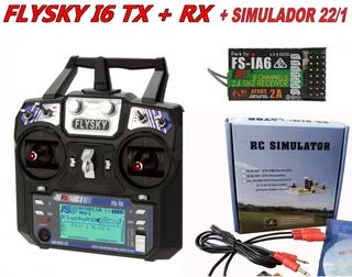 Radio Para Aeromodelismo Fs I6 + Simulador De Vuelo