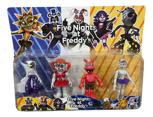 Blister Five Nights At Freddy´s X4 Personajes Sol Y Luna