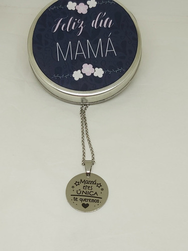 Collar Mama Eres Única Acero Quirurgico Día De La Madre 