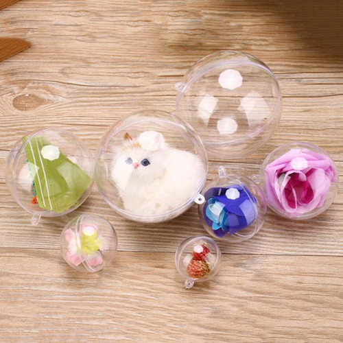 Bola De Árbol De Navidad, Bolas Transparentes, Caja De Caram