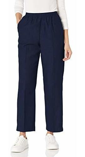 Alfred Dunner Pantalones De Poliéster Para Mujer Con Cintura