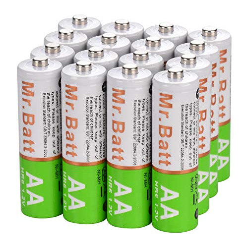 Sr. Batt Nimh Recargable Aa Baterías De 1600mah Preari...