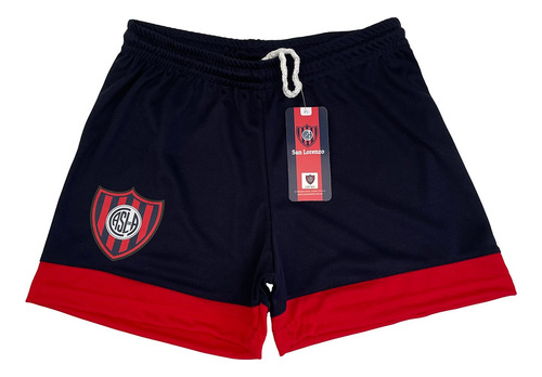 Short De Futbol Fan Niño San Lorenzo Con Licencia Oficial