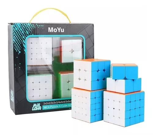 Kit Cubo Mágico Profissional MoYu 2x2 / 3x3 / 4x4 / 5x5 - Cubo ao