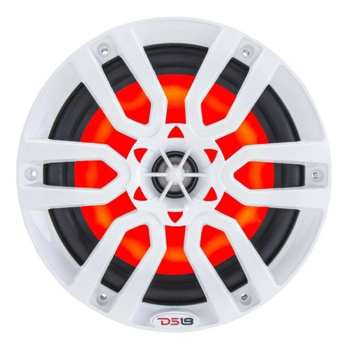 Imagen 3 de 7 de Cornetas Marinas Ds18 8 Blancas Con Leds Rgb De 125 Watts