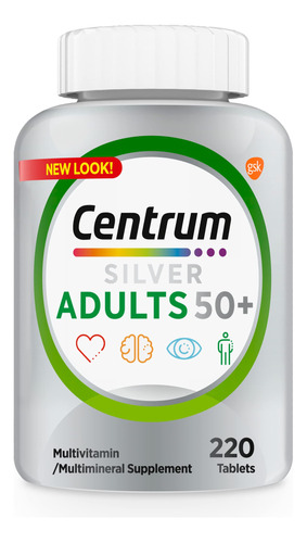 Centrum Multivitamnico Plateado Para Adultos 50 Plus, Suplem