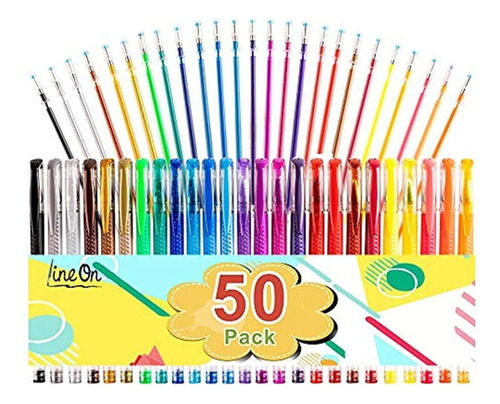 Boligrafos De Gel, Paquete De 50 Boligrafos De Gel Set 25