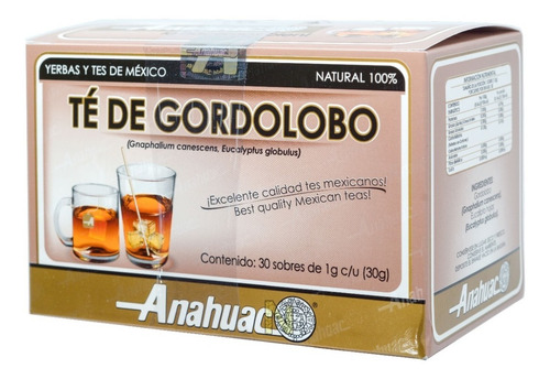 (3 Pzas) Te Gordolobo (30 Sobres) Anahuac