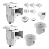 Comprar Kit De Empotrables Para Alberca Con 2 Dren Y 2 Desnatador