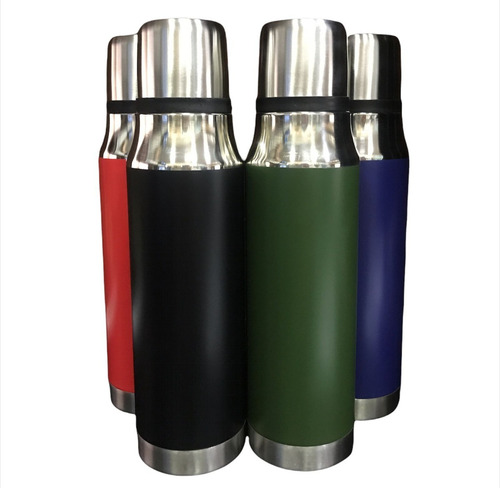 Imagen 4 de 6 de Termo 1 Litro De Acero C/ Pico Inoxidable Camping Colores
