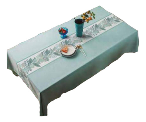 Mantel Rectangular Menta Grande Repele Liquidos Primavera