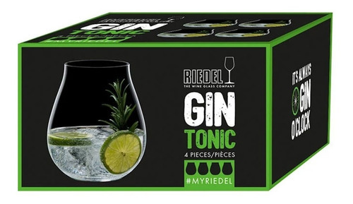 Set Riedel Gin Tonic 4 Vasos Color Vidrio