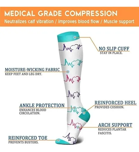Calcetines De Compresión Para Aliviar Las Varices, 4 Pares