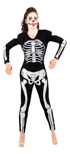 Disfraz Body Calavera Esqueleto Halloween Dia De Muertos