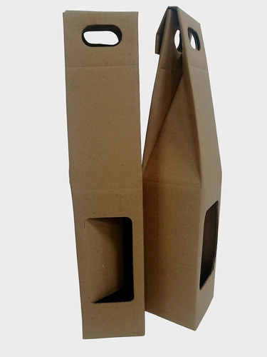 Pack (8) Cajas Para Botella Vino 750 Cc. Carton Corrugado 