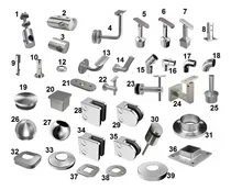 Comprar Accesorios Herrajes Barandas Escaleras Balcones Vidrio Acero