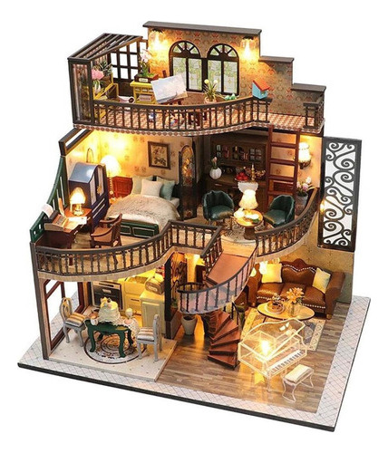 Kit Decorativo De Casa De Muñecas 3d En Miniatura Para Brico