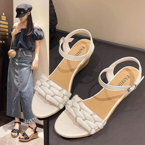 Sandalias De Suela Gruesa Transpirables Para Mujeres