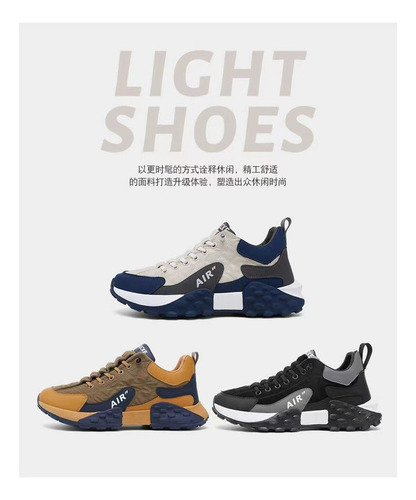 Zapatillas Deporte Informales Con Suela Gruesa Para Hombre