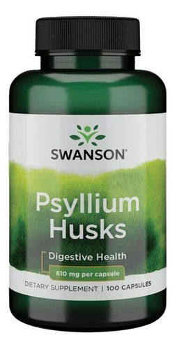  Cáscaras De Psyllium 610 Mg 100 Capsulas Salud Digestiva