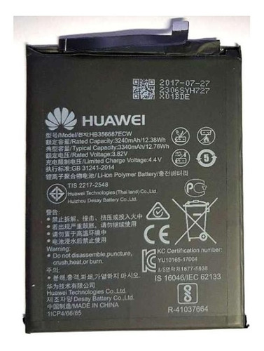 Batería Original De Repuesto Huawei Mate 10 Lite