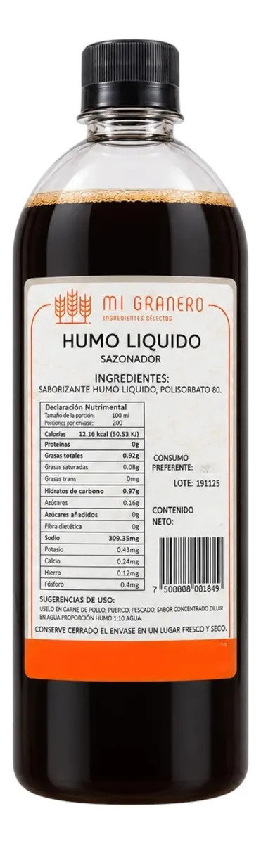 Sabor Ahumado Humo Liquido Sazonador 500 Ml