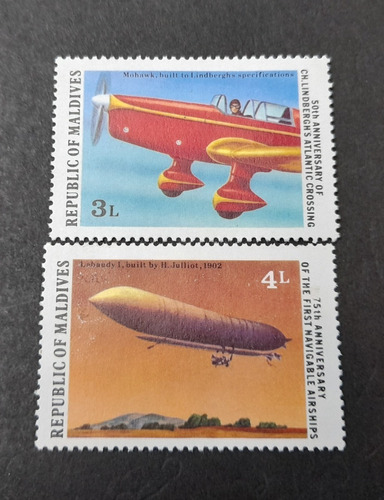 Sello Postal - R. Maldives - 1977 - Transatlantico